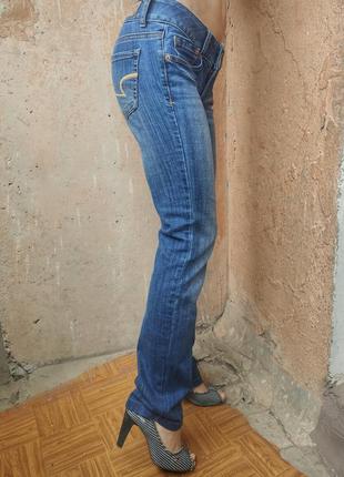 Американські прямі джинси з еластаном, м'які, низька посадка.