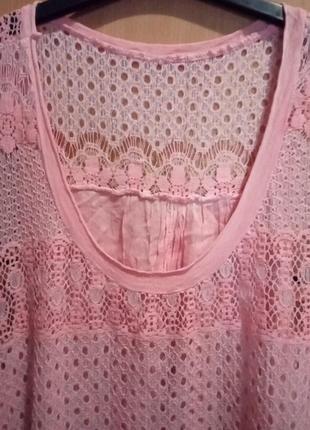 Блуза-топ розового цвета из италии2 фото
