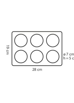 Форма 6 маффинов глубокая tescoma topsilicone арт. 6293323 фото