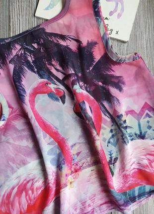 Блуза с фламинго tu 7-8л3 фото