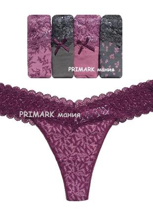 Стринги с кружевом primark