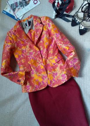 Femme michele rossi дизайнерский пиджак жакет жаккард италия1 фото