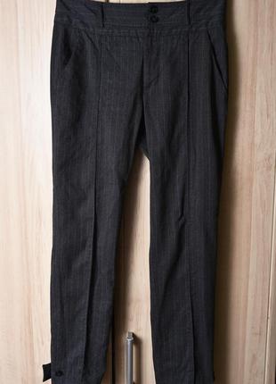 Брюки зауженные с манжетами zara basik