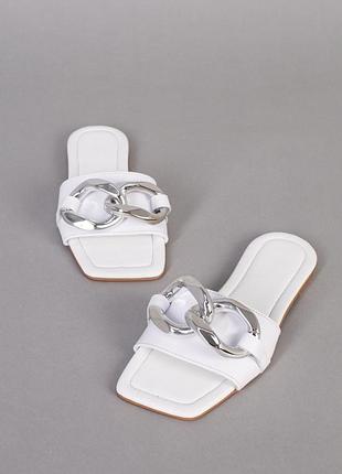 Шлепки кожаные