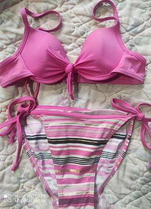 Яркий модный раздельный купальник в бассейн или пляж на девочку