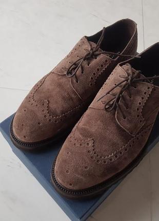 Продам замшеві туфлі pelletteri di parma 44p.