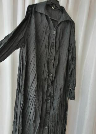 Платье рубашка жатка балахон драпировка на плечах пояски по боками утяжка размер единый4 фото