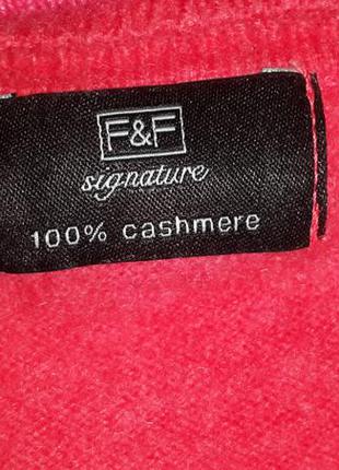 Нежнейший кораловый кашемировый джемпер,44-52разм,f&f.