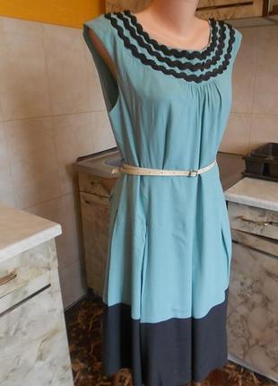 Платье голубо-серое 2