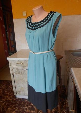 Платье голубо-серое 3