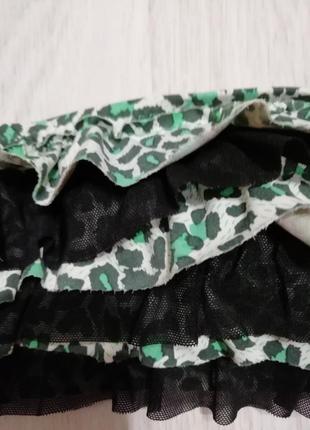 Купальник раздельный черный, зеленый4 фото
