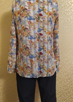 Рубашка блуза в цветы tom tailor2 фото