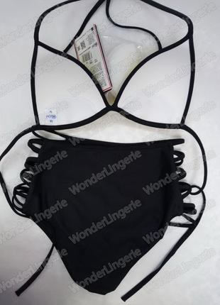 Lisa раздельный купальник белый с черным с завышенными плавками marko m-471 col.32 фото