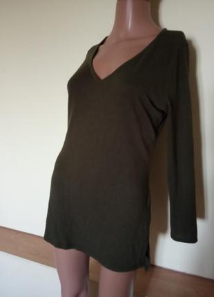 Кофточка/туника/с вырезами/ цвета хаки