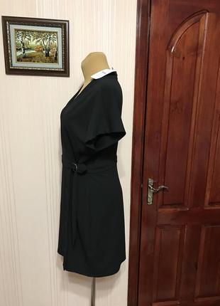 Черное платье на запах6 фото