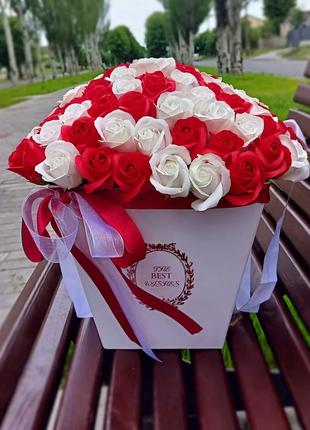 Букет из мыльних роз букет із мильних квітів, 101 роза2 фото