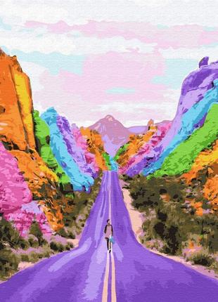 Картина за номерами райдужний шлях браш