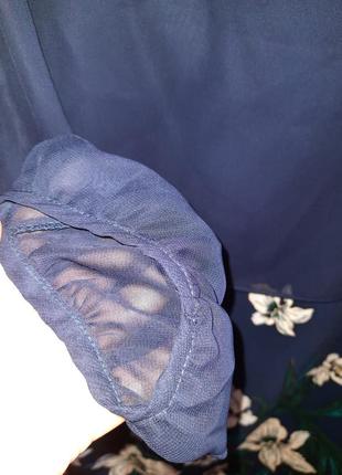 Интересное миди платье а-силуэта с прозрачными рукавами4 фото