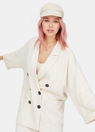 Піджак льон молочний м/l