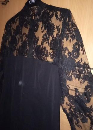 Выходное бомбезное платье в пол черного цвета от кутюр2 фото