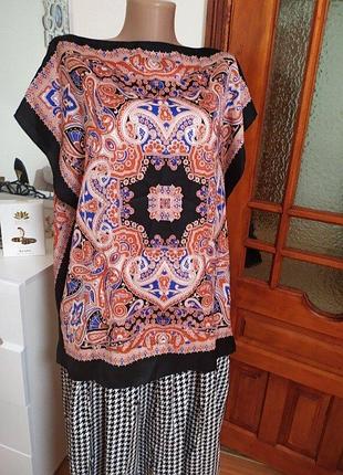 Шёлковая блузка из павловопосадского платка хустка