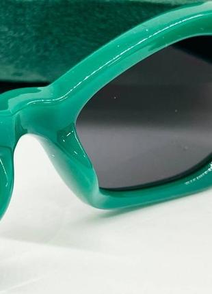 Сонцезахисні окуляри вузькі, зелені6 фото