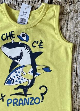 Футболка майка літній костюм акула італія idexe