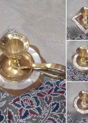 Подсвечник из латуни