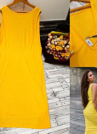 Платье миди в рубчик🧡