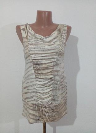 Трикотажна майка зміїний принт