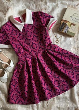 Платье коктейльное handmade babydoll мини розовое