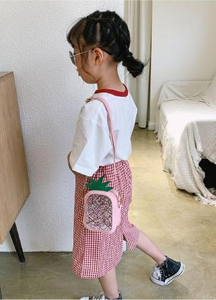 Дитяча сумка з силіконовою вставкою, рожева.3 фото