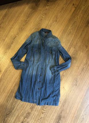 Крутое джинсовое платье