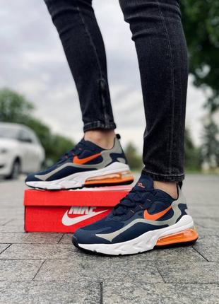 Кроссовки мужские nike air max 270 react синие / кросівки чоловічі найк аир макс реакт сині9 фото