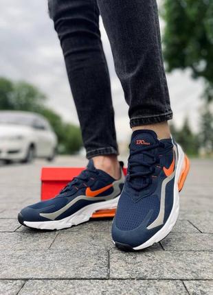 Кроссовки мужские nike air max 270 react синие / кросівки чоловічі найк аир макс реакт сині8 фото