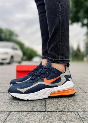 Кроссовки мужские nike air max 270 react синие / кросівки чоловічі найк аир макс реакт сині10 фото