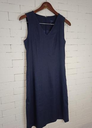 Gant женское темно-синее платье stretch linen3 фото