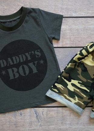 ✔ крутой костюм "daddy's boy" (рост 74-80, 80-86, 86-92, 92-98, 98-104, 104-110, 110-116, 116-122)1 фото