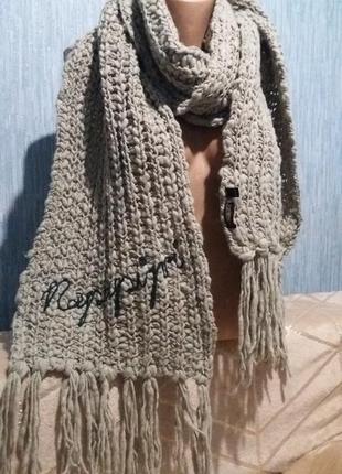 Брендовый стильный длинный шарф napapijri