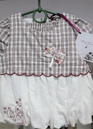 Летний костюм для девочки(туника + трусики) pomme framboise paris