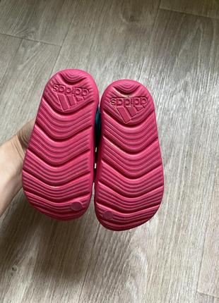Малинові adidas " босоніжки, сандалі дитячі 23 розмір4 фото