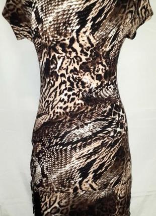 Крутое стильное леопардовое платье туника сарафан с карманчиками2 фото