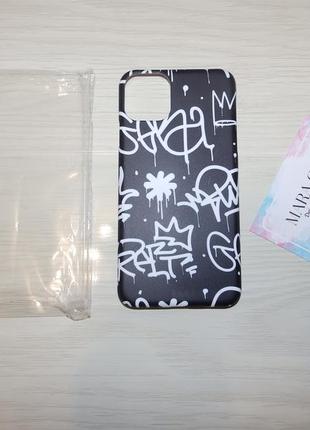 Дизайнерские чехлы - mara case iphone 11 6.5 black graffiti2 фото