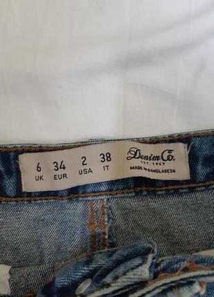 Джинсова спідниця з рваним краєм denim&co3 фото