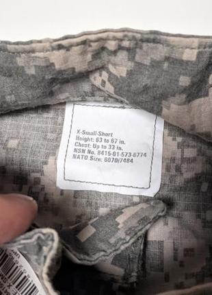 Acu тактическая куртка китель армии сша usa 160 170 милитари камуфляжная4 фото