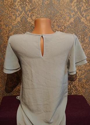 Красивая женская блуза с рукавами воланы цвет мята блузка блузочка футболка3 фото
