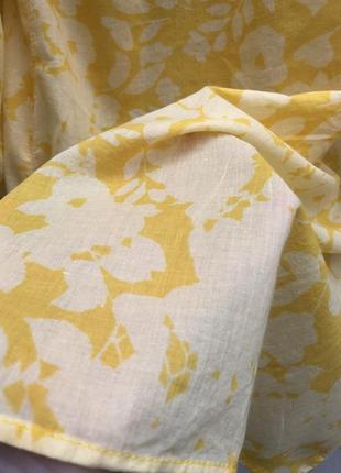 Яркая желтая блузка реглан,рубашка,туника,хлопок,h&m6 фото