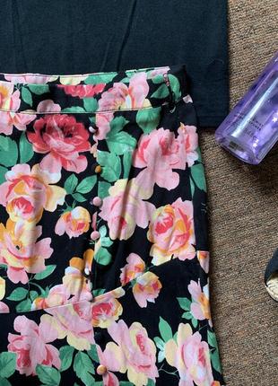 Шикарная юбка в цветочный принт❤️💛❤️4 фото