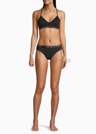 Комплект нижнего белья calvin klein (топ + стринги) коллекция scuro cotton lightly, размер l