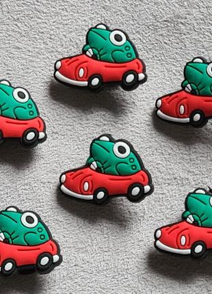 Джибитсы для крокс лягушка в авто украшение для crocs3 фото